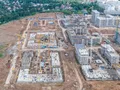 Ход строительства. Некоторые корпуса будут сдаваться с отделкой. Аэрофотосъемка от 17.07.2017 г.