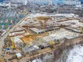 Ход строительства ЖК «Лучи». Аэрофотосъемка. Фото от 17.03.2016 г.