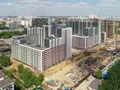 ЖК «Город». Вид на корпуса 1 очереди и окрестности. Аэрофотосъемка от 13.05.2018 г.
