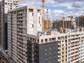 Ход строительства 3 корпуса. Ведется монтаж верхних средних этажей. Аэрофотосъёмка от 27.04.18 г.