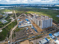 Квартал 1. Ход строительства. Окрестности. Аэрофотосъемка от 25.09.2016 г.