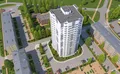 Вид на жилой комплекс сверху.