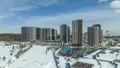 Ход строительства. Отделка фасадов и внутренние работы. Аэрофотосъемка 4.04.2022 г.