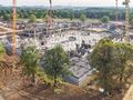 Ход строительства. Корпуса 12.1-12.3. Фундаментные работы. Аэрофотосъемка от 21.09.2017 г.