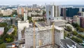 Ход строительства. Ведется монтаж кровли. Аэрофотосъёмка от 10.09.18 г.