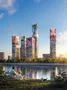 Благоустроенная набережная у Москвы-реки.