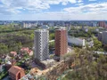 В корпусах «Пегас» и «Феникс» завершены фасадные работы. Аэрофотосъемка от 04.05.2017 г.