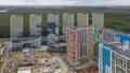 Дворы новостройки благоустроены. Аэрофотосъемка. Фото от 21.05.2019 г.