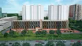Многоуровневый паркинг с супермаркетом.