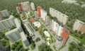Вид сверху на жилой комплекс.