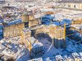 ЖК «Испанские кварталы». Ход строительства корпусов 1.1, 1.3, 1.4. Окрестности. Аэрофотосъемка. Фото от 30.01.2017 г.