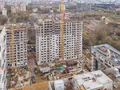 Ход строительства 2 корпуса. Ведется монтаж верхних средних этажей. Аэрофотосъёмка от 27.04.18 г.