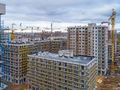 Общий вид стройки группы корпусов. Аэрофотосъемка от 19.10.17 г.