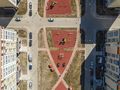 мкр. «Красногорский». Внутренний двор, вид сверху. Аэрофотосъемка от 12.04.2018 г.