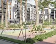 Центральное место дворового пространства отдано под игровые площадки, сконструированные для детей разных возрастов
