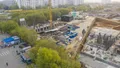 Корпуса 1, 4. Ход строительства. Аэрофотосъемка. Фото от 27.04.2019 г.