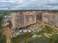 ЖК «Видный город». Ход строительства корпусов 6.1, 6.2, 9.1, 9.2. Аэрофотосъемка. Фото от 24.09.2016 г.