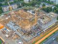Ход строительства. Вид со стороны ул. Михайлова. Аэрофотосъемка от 25.08.17 г.