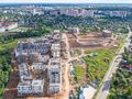 ЖК «Малина» (ЖК «ЭкоПарк Нахабино»). Ход строительства. Корпуса 1.1-1.5, 2.1-2.6, 3.1-3.5, 4.1-4.3, 5.6. Аэрофотосъемка. Фото от 24.07.2017 г.