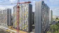 Возведенные корпуса 2А, 2Б. Начало строительства корпуса 1А. Аэрофотосъемка. Фото от 17.06.2019 г.