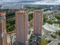 ЖК на Ленинском проспекте. Корпуса 1, 2. Аэрофотосъемка. Фото от 04.09.2016 г.