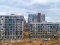 В части корпусов ведутся фасадные и внутренние работы. Аэрофотосъемка от 19.10.17 г.