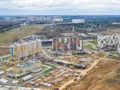 Мкр. «Новые Ватутинки». Ход строительства новых корпусов, детский сад, окрестности. Аэрофотосъемка. Фото от 19.04.2016 г.