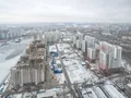 ЖК «Ривер Парк» в Нагатинском Затоне. Корпуса 1, 2, 3. Ход строительства корпусов 5, 6, 7. Аэрофотосъемка. Фото от 28.11.2016 г.
