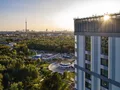 Вид на Останкинскую телебашню.