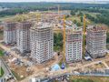 Ход строительства. Корпуса 1-5. Монтаж верхних этажей. Аэрофотосъемка от 21.09.2017 г.