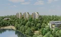 В состав комплекса входят три жилых здания высотой 17 этажей.