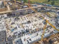 Ход строительства. Корпуса 12.1-12.3. Фундаментные работы. Аэрофотосъемка от 21.09.2017 г.