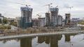 Ход строительства. Вид с набережной. Аэрофотосъемка 27.10.2020 г.