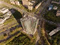 Многофункциональный комплекс «Мосфильмовская». Ход строительства. Вид сверху. Фото от 29.09.2018 г.