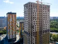 ЖК «LIFE-Митинская ECOPARK». В корпусе 3 ведется кладка наружных стен и отделочные работы. Аэрофотосъемка от 16.08.2017 г.
