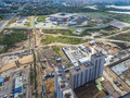 Квартал 1. Ход строительства. Вид на стадион. Аэрофотосъемка от 25.09.2016 г.