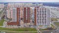 ЖК «Ленинградский». Общий вид на корпуса 1-3 и окрестности. Аэрофотосъемка от 18.12.2017 г.