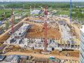 Ход строительства 11 корпуса. Монтаж нижних этажей. Аэрофотосъемка от 15.05.18 г.