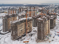 ЖК «Татьянин Парк». Корпуса 2, 3, 4, 5, 6, 7. Ход строительства. Аэрофотосъемка. Фото от 04.01.2017 г.