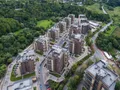 ЖК «Олимпийская деревня Новогорск. Квартиры». Общий вид сверху. Аэрофотосъемка. Фото от 13.09.2016 г.