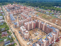 ЖК «Опалиха О3». Ход строительства корпусов 7, 9.. Окрестности. Аэрофотосъемка. Фото от 04.05.2016 г.