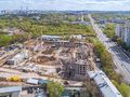 Ход строительства. Вид в сторону Рябиновой улицы. Аэрофотосъёмка от 13.05.2017 г.