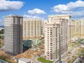 В 13 корпусе ведутся работы по отделке фасадов. Аэрофотосъемка от 15.08.2017 г.
