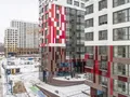 ЖК «Ривер Парк» в Нагатинском Затоне. Вид на корпус 5 и прилегающую территорию. Аэрофотосъемка от 12.01.2018 г.
