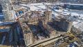 ЖК «Город на реке Тушино-2018». Ход строительства квартала 3. Крупный план. Аэрофотосъемка. Фото от 19.02.2019 г.