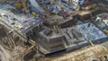 Ход строительства. Корп. 20. Ведется монтаж нижних этажей. Аэрофотосъёмка от 6.11.18 г.