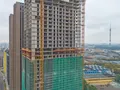 МФК «Савеловский Сити». Стадия строительства корпуса С2. Аэрофотосъемка от 02.10.2017 г.