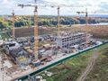 ЖК «Эко Видное 2.0». Вид на корпус 2 и прилегающую территорию. Аэрофотосъемка от 08.10.2017 г.