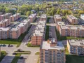 Экопарк «Горчаково». Большие расстояния между домами. Аэрофотосъемка. Фото от 15.05.2017 г.