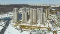 Ход строительства. Отделка фасадов и внутренние работы. Аэрофотосъемка 4.04.2022 г.